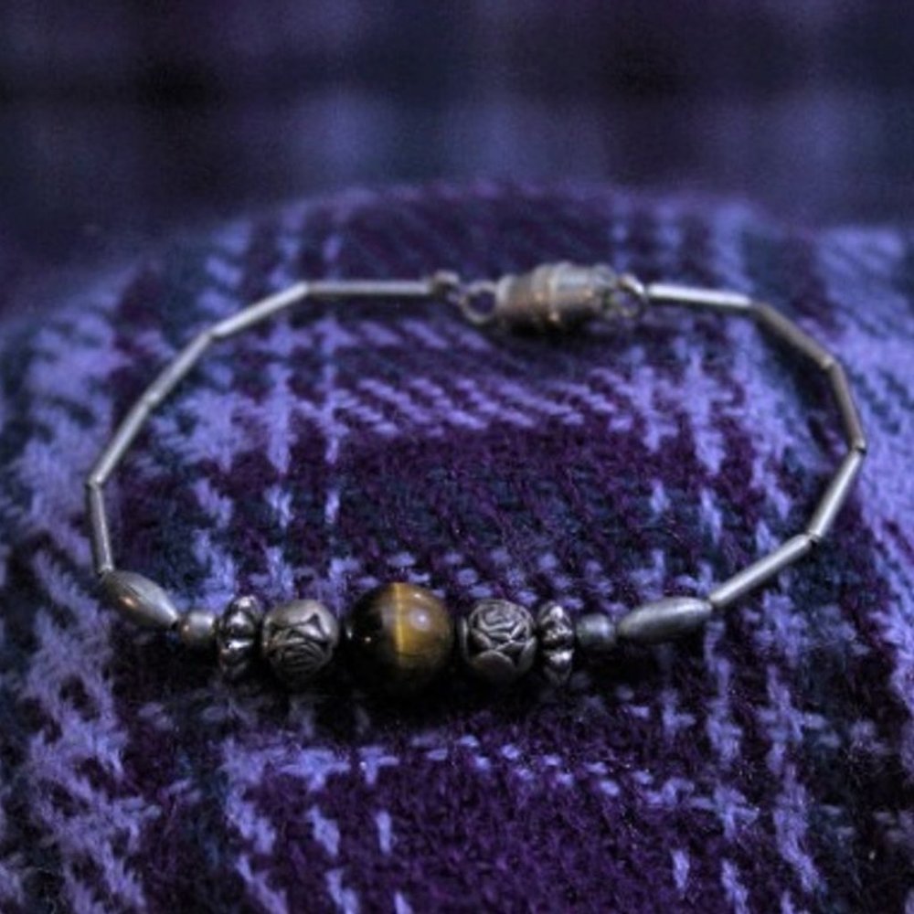Handmade Tiger Eye Beaded Bracelet